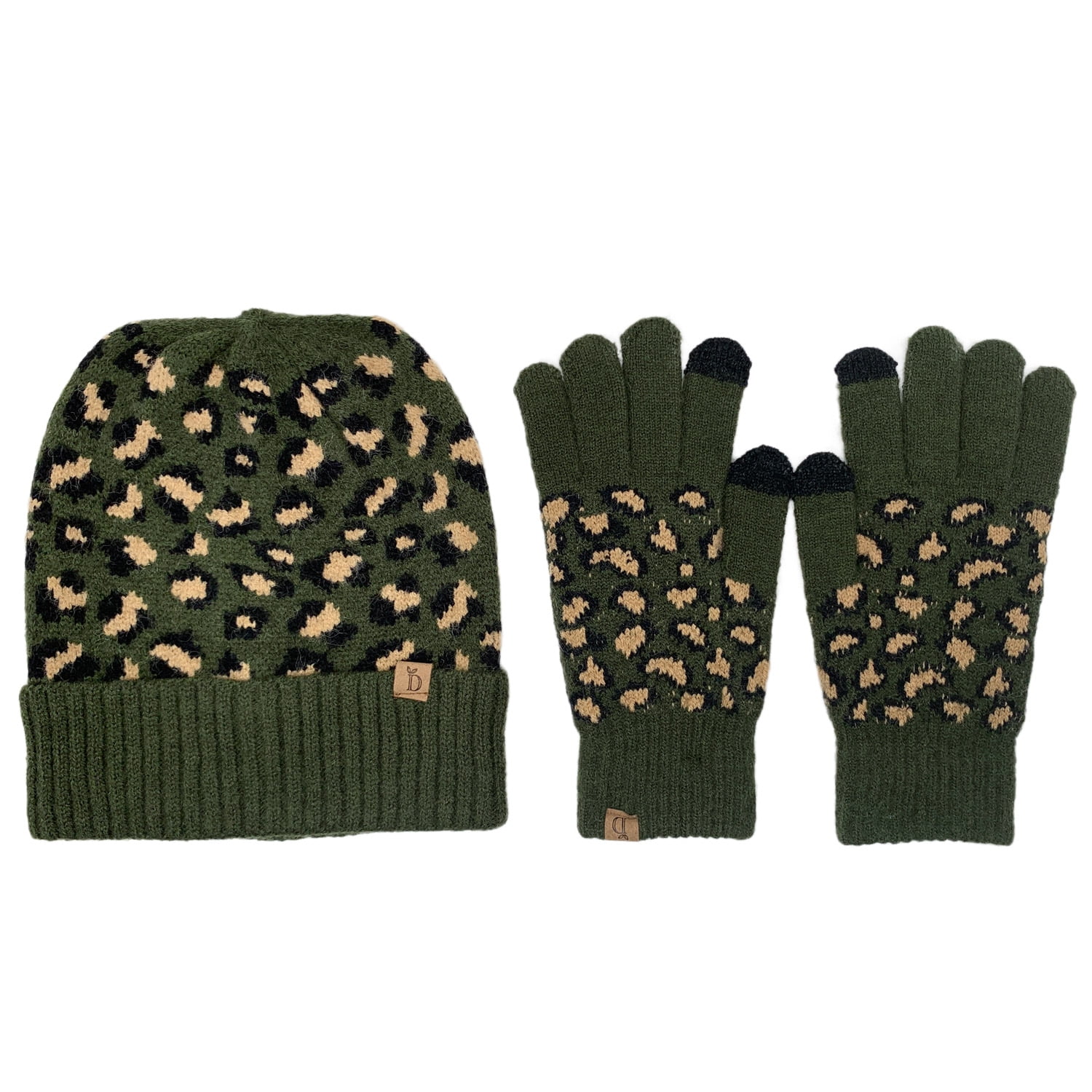 Classic Cable Knit Beanie With Foldable Cuff & Detachable Pom Pom - Soft Stretch Winter Hat (American Flag Black) - View #5