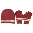 thumbnail image 1 of Empire Cove Winter Set Knit Striped Beanie and Touch Screen Gloves Gift Set, 1 of 5