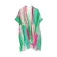 thumbnail image 1 of Empire Cove Womens Brush Stroke Print Kimono Shawl Wraps Beach Cover Ups Summer Green, 1 of 2