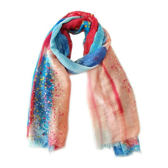 Empire Cove Womens Scarf Scarves Shawl Wraps Brush Stroke Sarong Cover Ups Coral