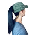 thumbnail image 1 of Empire Cove Womens Washed Ponytail Caps Cotton Hats Vintage Relaxed Fit Green, 1 of 6