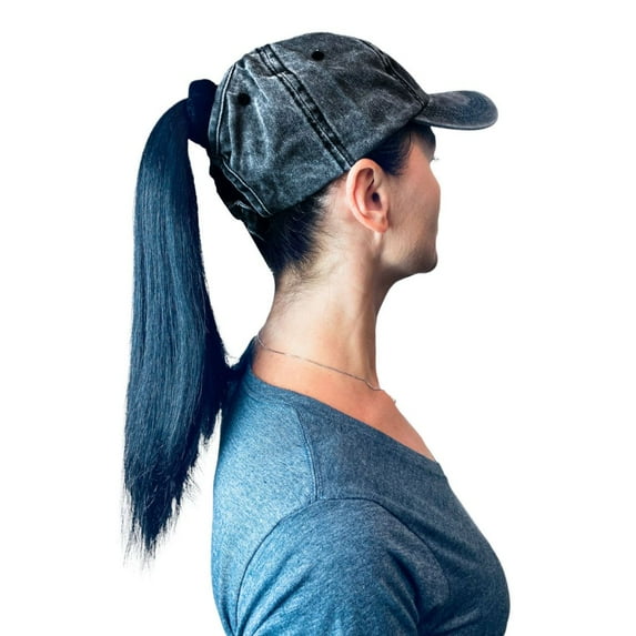 Empire Cove Womens Washed Ponytail Caps Cotton Hats Vintage Relaxed Fit Navy
