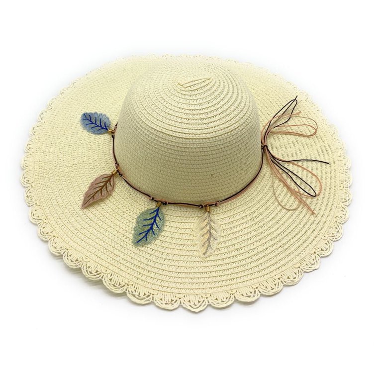 Empire Cove Womens Wide Brim Straw Hat Floppy Sun Hat Panama  display picture 1