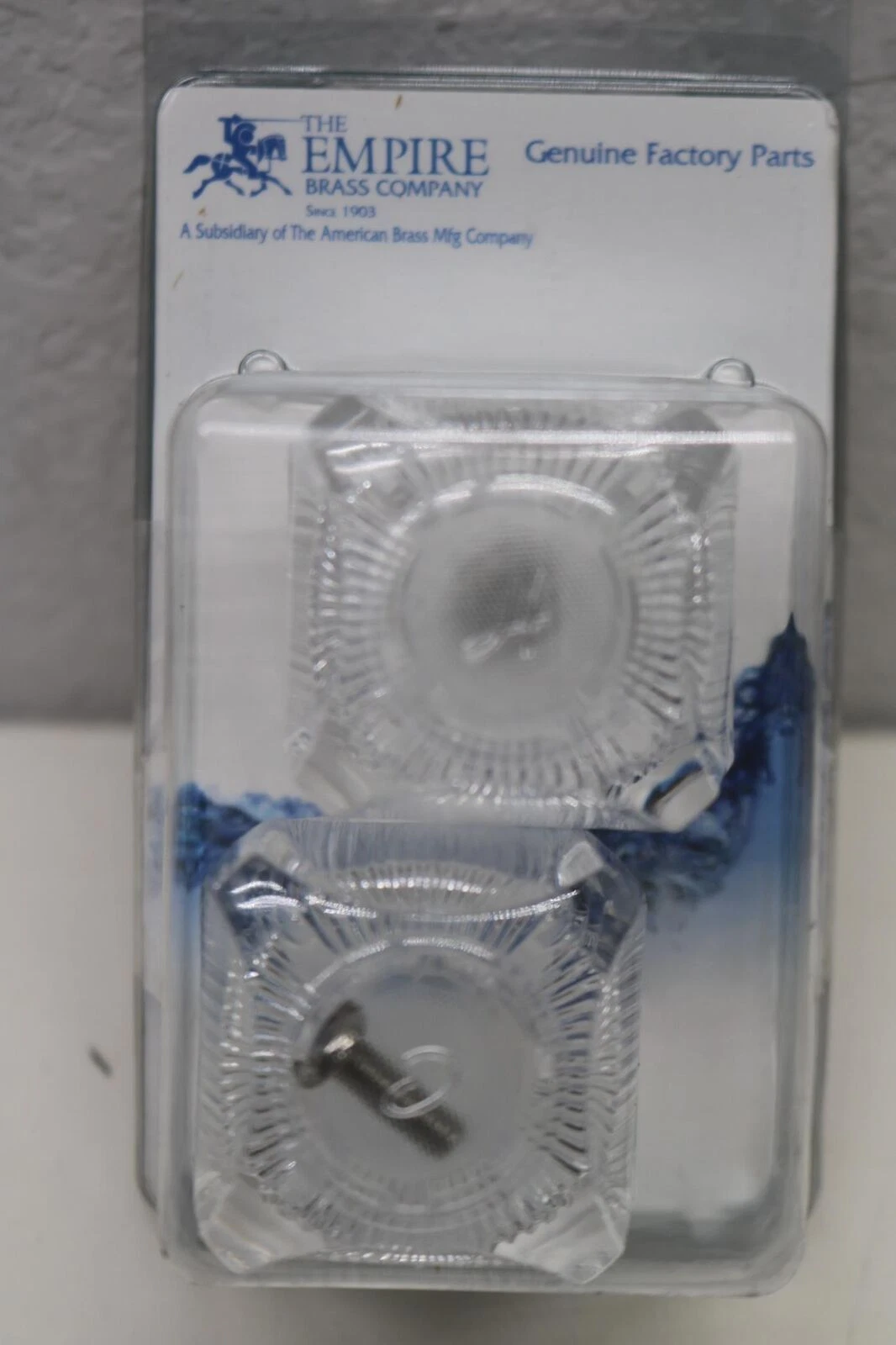 Empire Crd-Jh Pair Crystal Small Faucet Handles Hot & Cold W/ 17 Point Broach