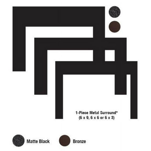 Empire DS2863BL 40 x 28 in. 6 x 3 x 1 cm 3-Sided Metal Surround for Medium Insert, Black