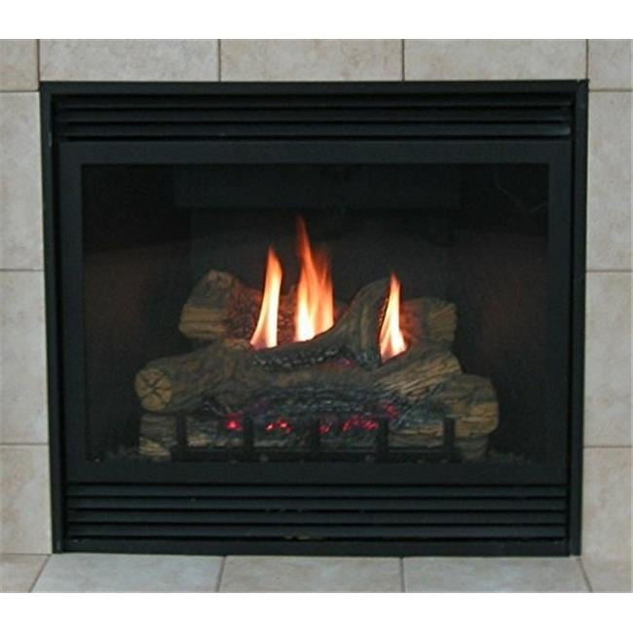Empire 32" Black Liquid Propane Indoor Fireplace with Mantel