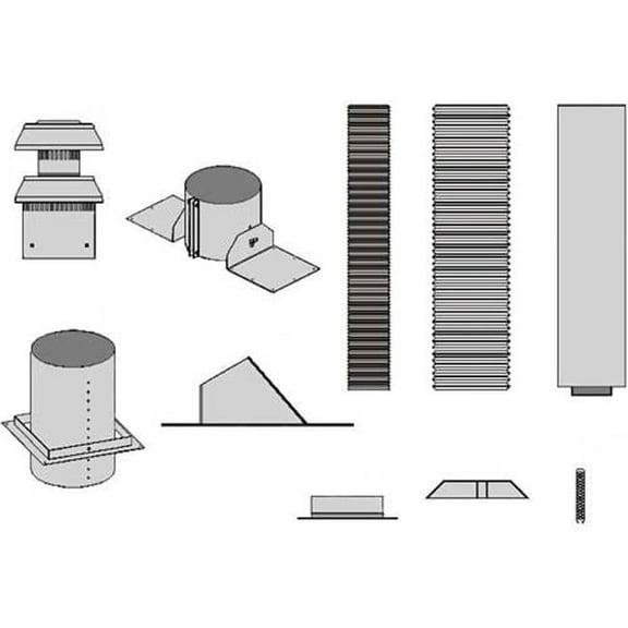 Empire DVEK10 Direct-Vent Fireplace Flex Vent Extension Kit