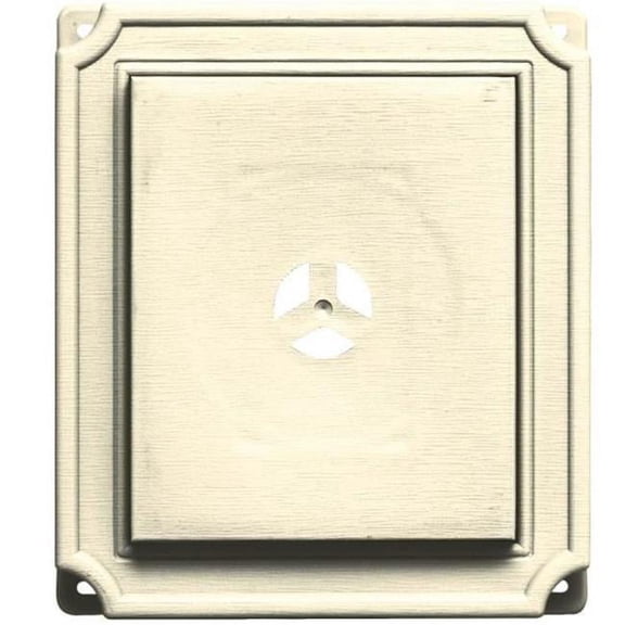 Empire DVVK4FREVS Rectangular Vinyl Siding Wall Plate & Shield with Round Cap, Beige