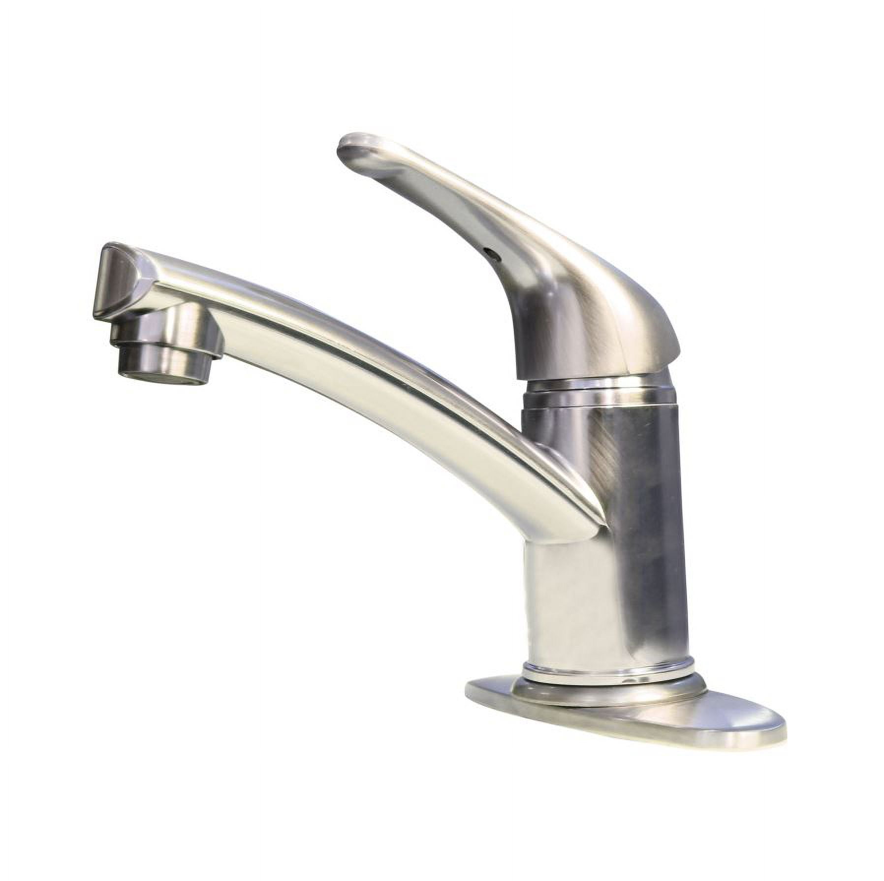 Empire Faucets 9in Nickel Single Lever Bathroom Faucet One Hole Installation
