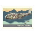 thumbnail image 1 of Empire Flying Boats Aircraft - Imperial Airways - Vintage Airline Travel Poster by Harold McCready c.1937 - Fine Art Matte Paper Print (Unframed) 20x26in, 1 of 4