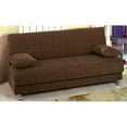 thumbnail image 1 of Beyan Signature Hamilton 75" Microfiber Convertible Sleeper Sofa in Brown, 1 of 3