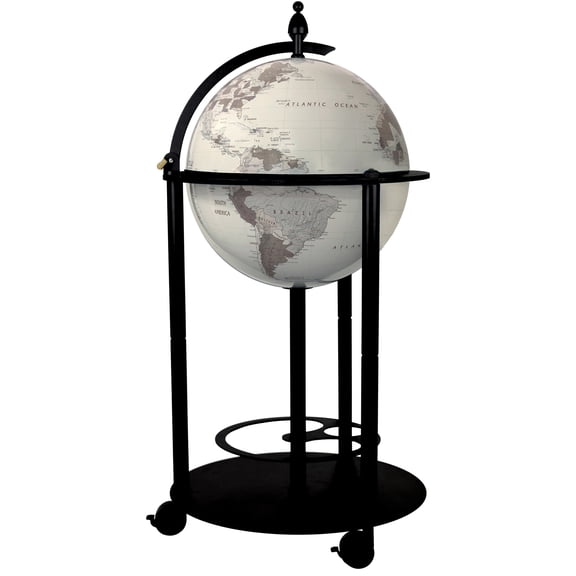 Empire Gray Illuminated Bar Globe, 41"H