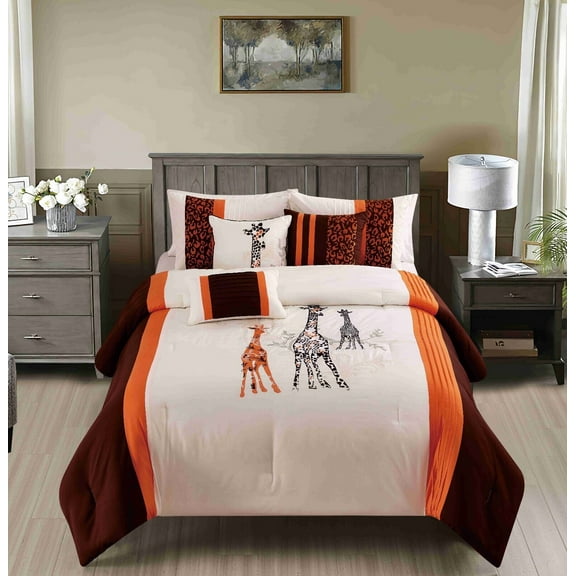 Empire Home 6-Piece Comforter set Safari Zebra Suede Super Soft