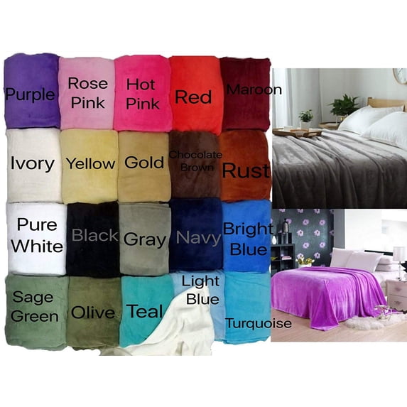 Empire Home Essentials Multicolor Microfiber Bed Blanket, King - Super Soft Warm