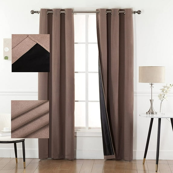 Empire Home Fashion 100% Blackout Window Curtain Panel - Thermal Insulated, Black Back & Grommets - 7 Colors - 4 Sizes