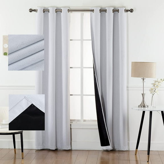 Empire Home Fashion 100% Blackout Window Curtain Panel - Thermal Insulated, Black Back & Grommets - 7 Colors - 4 Sizes