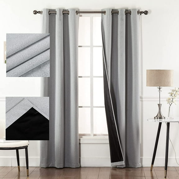 Empire Home Fashion 100% Blackout Window Curtain Panel - Thermal Insulated, Black Back & Grommets - 7 Colors - 4 Sizes