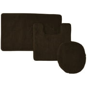 Empire Home Fashion 3-Piece Bathroom Linen & Accessory Set, Chocolate Brown