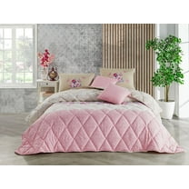 Empire Home Fashion Istanbul 9-Piece Pink & Gold Floral Bed in a Bag, King