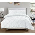 thumbnail image 1 of Empire Home Fashion Luxurious 3-Piece White Pinch Pleat Comforter Sets, Queen, 1 of 1