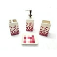 thumbnail image 1 of Empire Home Geometric 4-Piece Bathroom Accessory Ceramic Set - Lotion Dispenser/Tumbler / Toothbrush Holder/Soap Dish, 1 of 1
