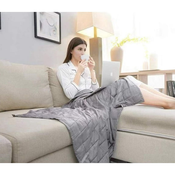 Empire Home Heavy 15LB Weighted Blanket 100% Cotton with Galss Beads - Calm Deep Sleep - 60"X80" - Product Quality Satisfaction Gauranteed!!!