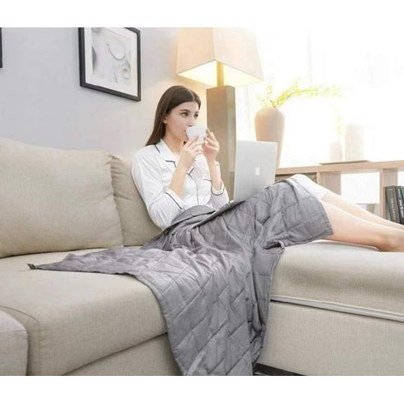 Empire Home Heavy 15LB Weighted Blanket 100% Cotton with Galss Beads - Calm Deep Sleep - 60"X80" - Product Quality Satisfaction Gauranteed!!!