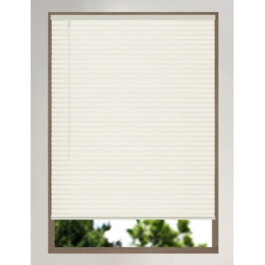 Empire Home Horizontal Light Filtering Cordless Window Blinds, White 23" x 64"