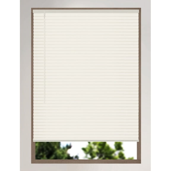 Empire Home Horizontal Light Filtering Cordless Window Blinds, White 23" x 64"