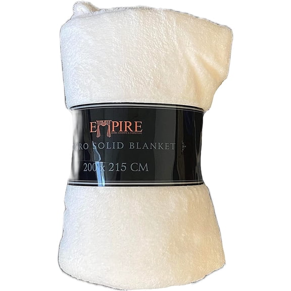 Empire Home Light Soft Throw Blanket - 15 Solid Colors - All Bed Sizes