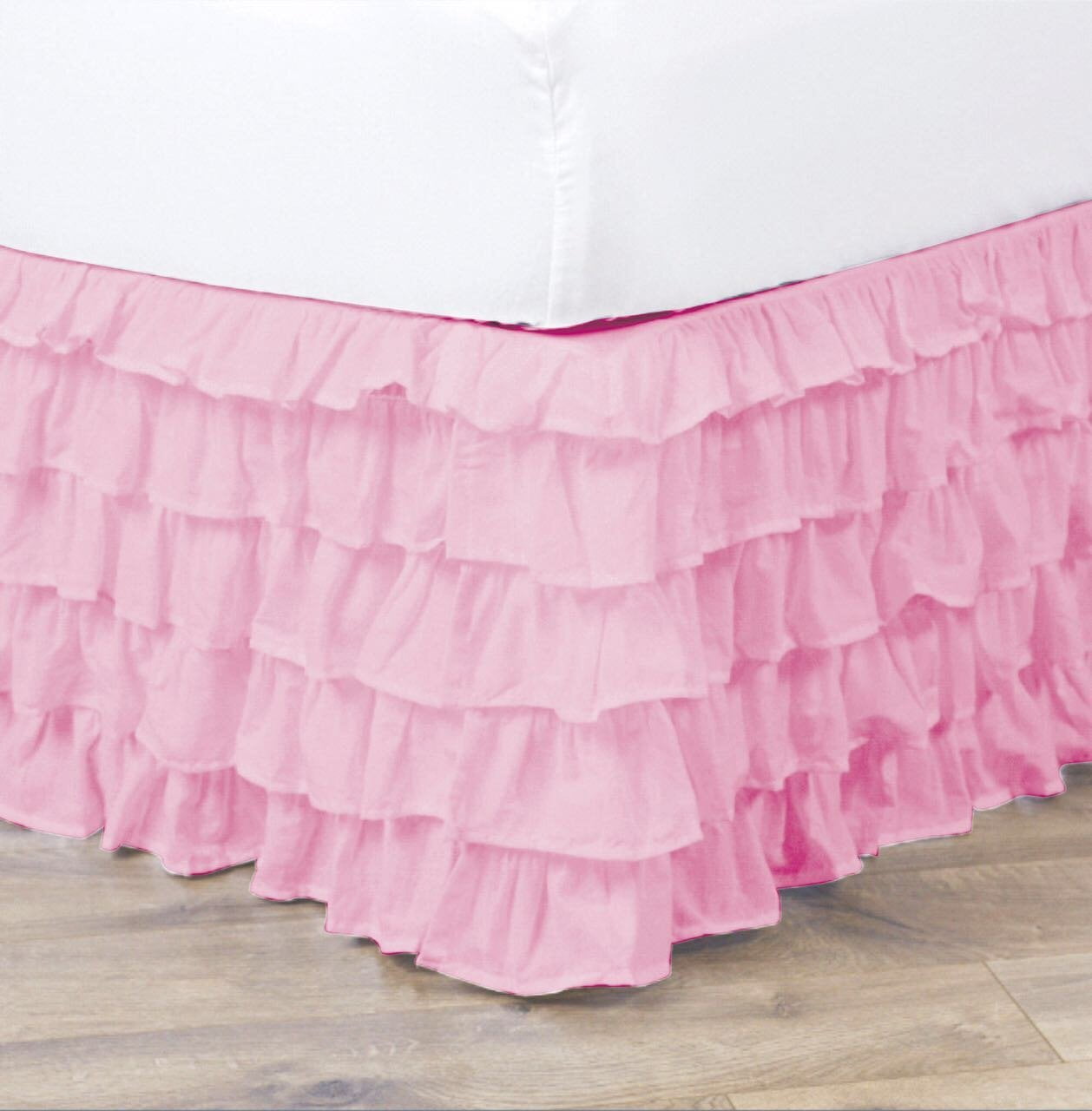 Empire Home Queen Size Pleated Ruffled Bed Skirt Light Pink