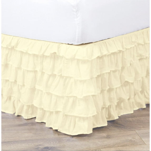 Empire Home Pleated Ruffled Bed Skirt Solid Dust Ruffle All Sizes - Twin Beige