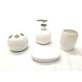 thumbnail image 1 of Empire Home Ribbed 4-Piece Bathroom Accessory Ceramic Set, 1 of 1