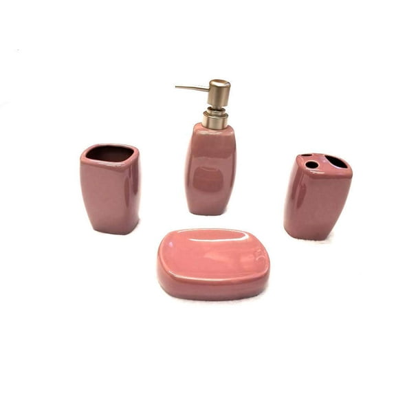 Empire Home Solid 4-Piece Bathroom Accessory Ceramic Set
