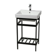 Empire Industries New South Beach Stainless Steel Open Console Vanity Satin Black