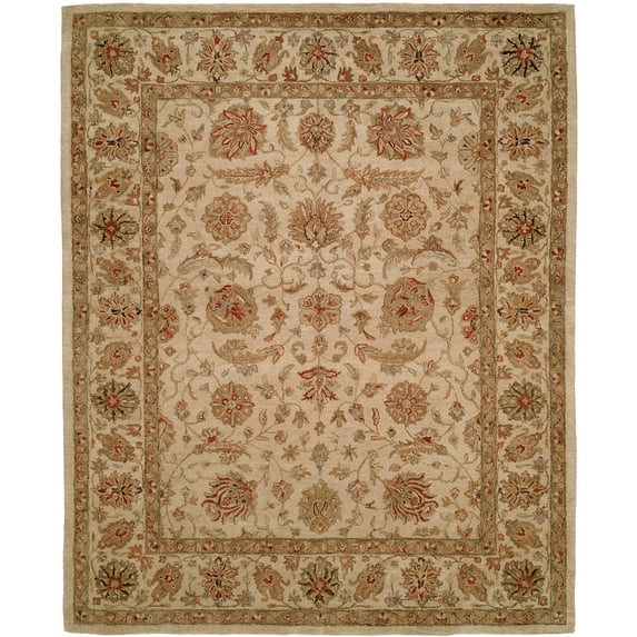 Empire Ivory Hand-Tufted Wool Area Rug