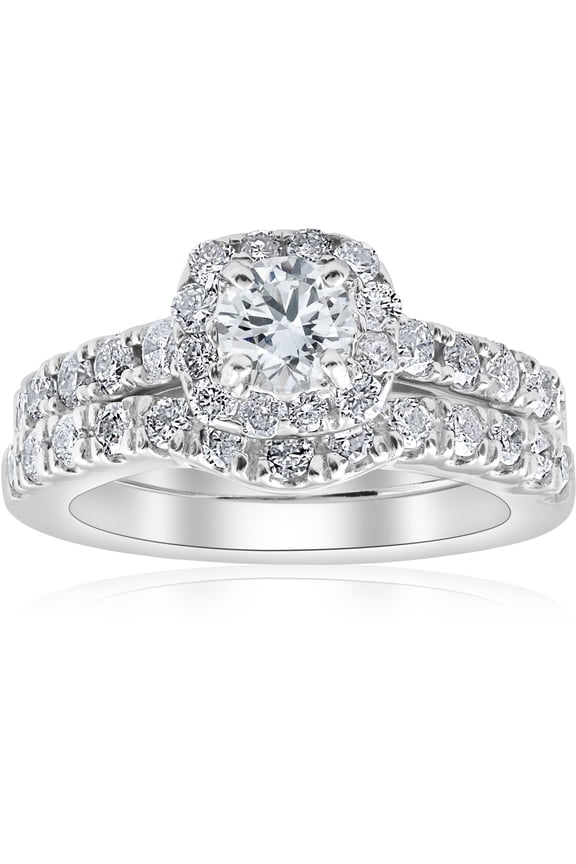 1.2 Ct Round Cut VVS1/D Lab Created Diamond Ring - 14k White Gold Over Wedding Ring - Women's Engagement Rings - Anniversary Gifts - Promise Anniversary Women's Ring - Wedding Gifts