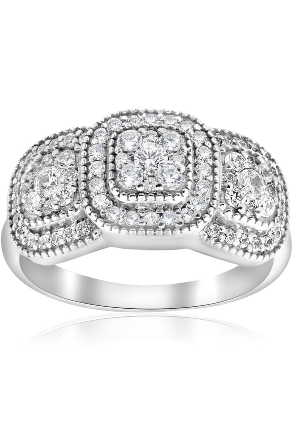 1.9 Ct Lab Created Diamond Round Brilliant Cut Wedding Ring for Women's - 14K White Gold Over Wedding Anniversary Ring - 9th Year Anniversary Gifts for Women's - Gifts for Birthday