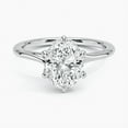 thumbnail image 1 of Empire Jewel 14K White Gold Plated Wedding Ring - 2 Ct Emerald Cut Diamond Bands - Prong Set Engagement Rings for Women - Elegant Anniversary Jewelry, 1 of 3