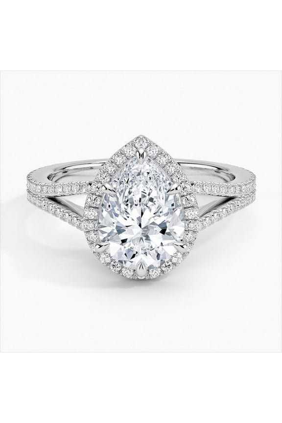 2.50 Ct Pear Cut Engagement Ring - 14K White Gold Plated Women’s Wedding Band - Bridesmaid Proposal Jewelry - Special Gift Rings for Her