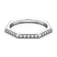 thumbnail image 1 of Empire Jewel Brilliant 0.3 Ct Round Cut Diamond Ring - 14K White Gold Plated Wedding Anniversary Ring - Dainty Engagement Wedding Diamond Rings for Women - Diamond Ring for Birthday Gifts for Her, 1 of 4