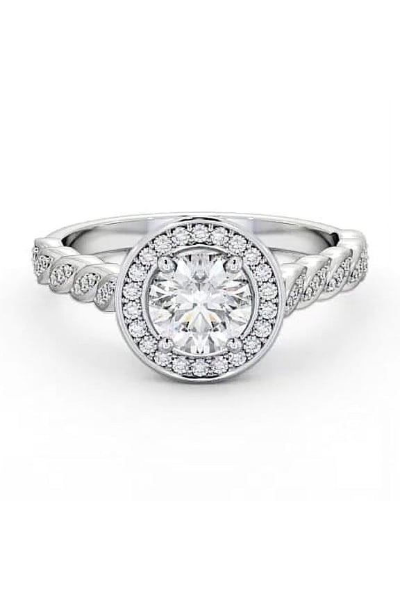 Brilliant 1.8 Ct Round Cut Diamond Rings - 14K White Gold Plated Rings - Criss Cross Engagement Wedding Overlapped Diamond Rings for Women - Gorgeous Anniversary Gifts for Women