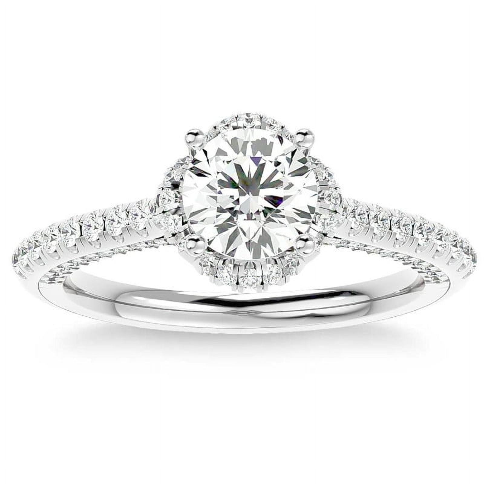 Empire Jewel Classic 1.3 Ct Round Cut Lab Created Diamond Ring 14K