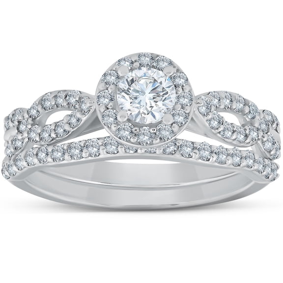 Empire Jewel Elegant 1.3 Ct Round Cut Lab Created Simulated Diamond Ring - 14K White Gold Over - Perfect Simple Wedding Ring for Engagements, Proposals, and Anniversaries - Christmas Gifts for Her