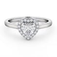 thumbnail image 1 of Empire Jewel Heart Cut Excellent 2 Ct Diamond Engagement Ring - 14K White Gold Plated Wedding Anniversary Ring - Engagement Wedding Halo Ring for Women - Ever & Ever Halo-Style Engagement Rings, 1 of 4