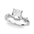 thumbnail image 1 of Empire Jewelry 1.7 Ct Cushion Cut Moissanite Ring - 14K White Gold Plated Nature Inspired Engagement Ring for Women - Classic Diamond Eternity Ring for Her, 1 of 2