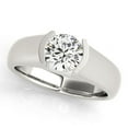 thumbnail image 1 of Empire Jewelry 1.7 Ct Round Cut Moissanite Ring - 14K White Gold Plated Engagement Wedding Half Bezel Set Solo Stone Diamond Ring - Chic Jewelry Gift for Her - Daily Wear Diamond Ring, 1 of 2