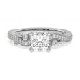 thumbnail image 1 of Empire Jewelry 1.8 Ct Vintage Filigree Milgrain Art Deco Engagement Ring - Moissanite Cushion Cut Diamond - 14K White Gold Plated - Perfect for Weddings, 1 of 1