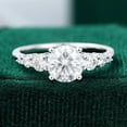 thumbnail image 1 of Empire Jewelry 14K Silver Moissanite Round Cut 2.1 Ct Diamond Ring - 2 Stone Engagement Wedding Toi Et Moi Ring for Women - Causal Daily Wear Ring - Two Stone Diamond Ring for Women - Elegant Jewelry, 1 of 6