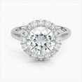 thumbnail image 1 of Empire Jewelry 14K White Gold Plated 1.9 Ct Lab-Grown Diamond Ring - Round Cut Halo Engagement Ring for Women - Timeless Gift for Her to Celebrate Your Love with Dazzle, 1 of 2
